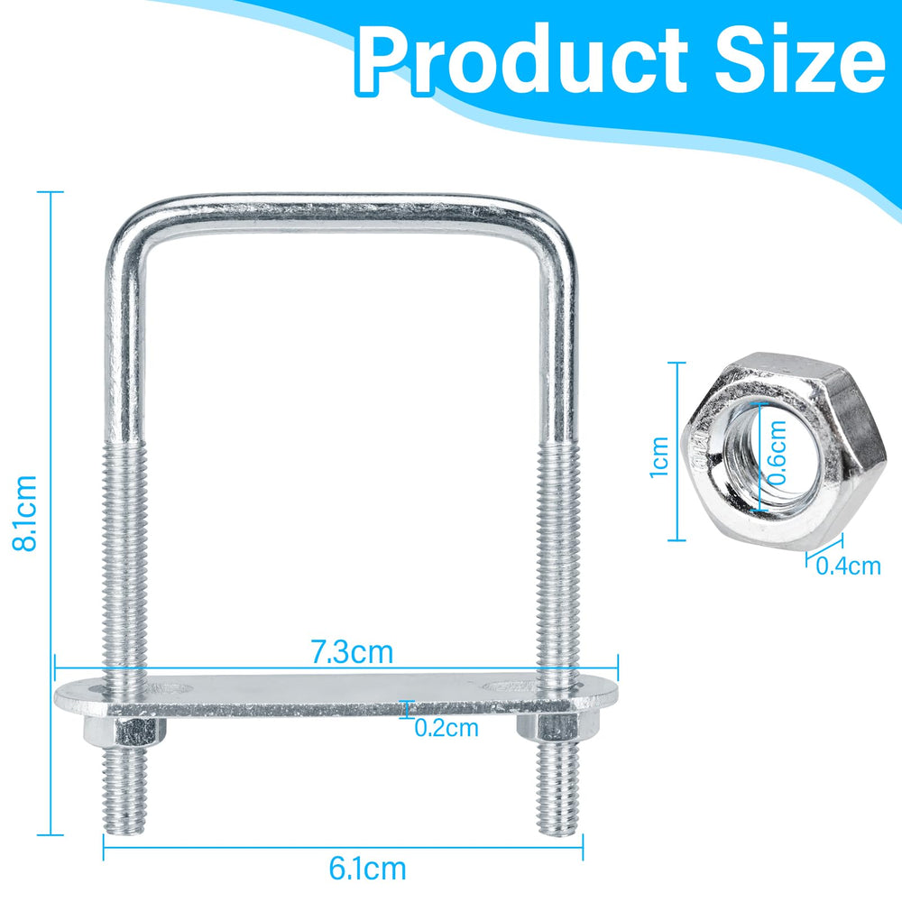 BLUESEABUY Pack of 10 U Shackle