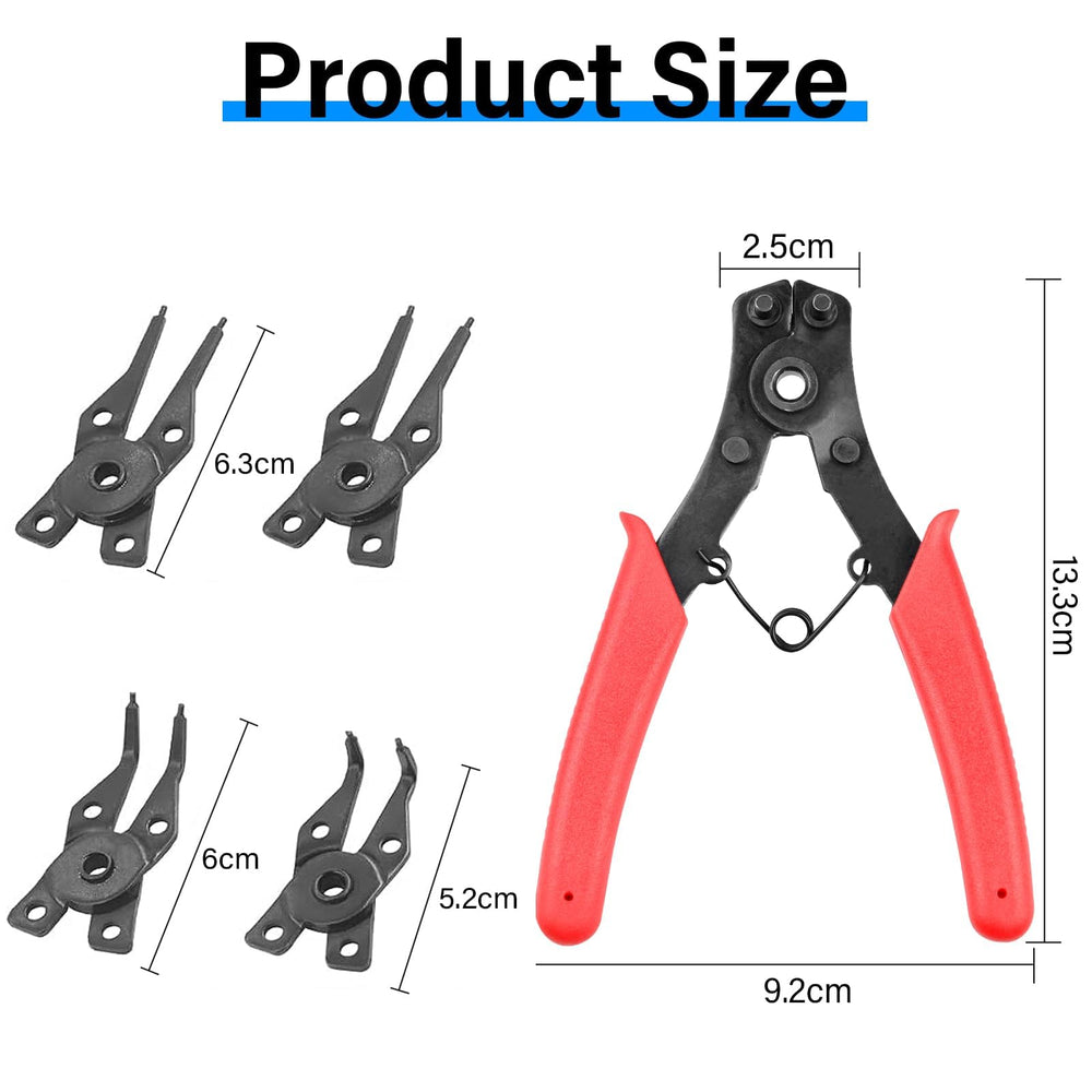 BLUESEABUY 304 Pieces 4-in-1 Snap Ring Pliers Set