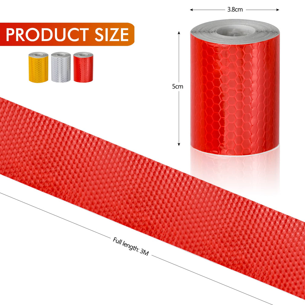 BLUESEABUY 3 Rolls Reflective Tape Self-Adhesive