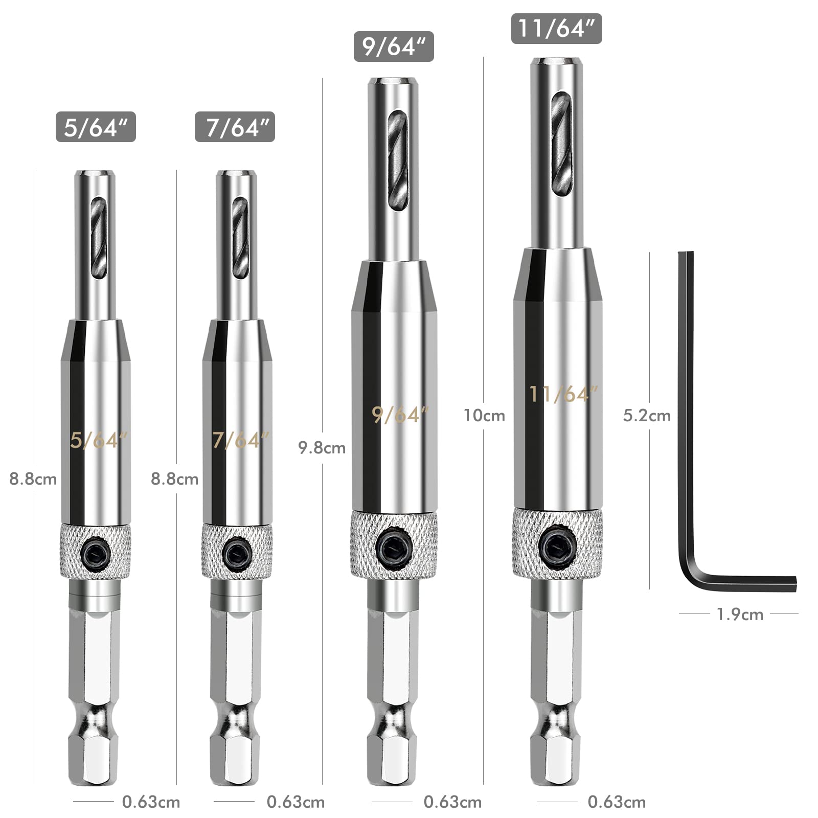 LUCKYKODOR Hinge Drill Bits