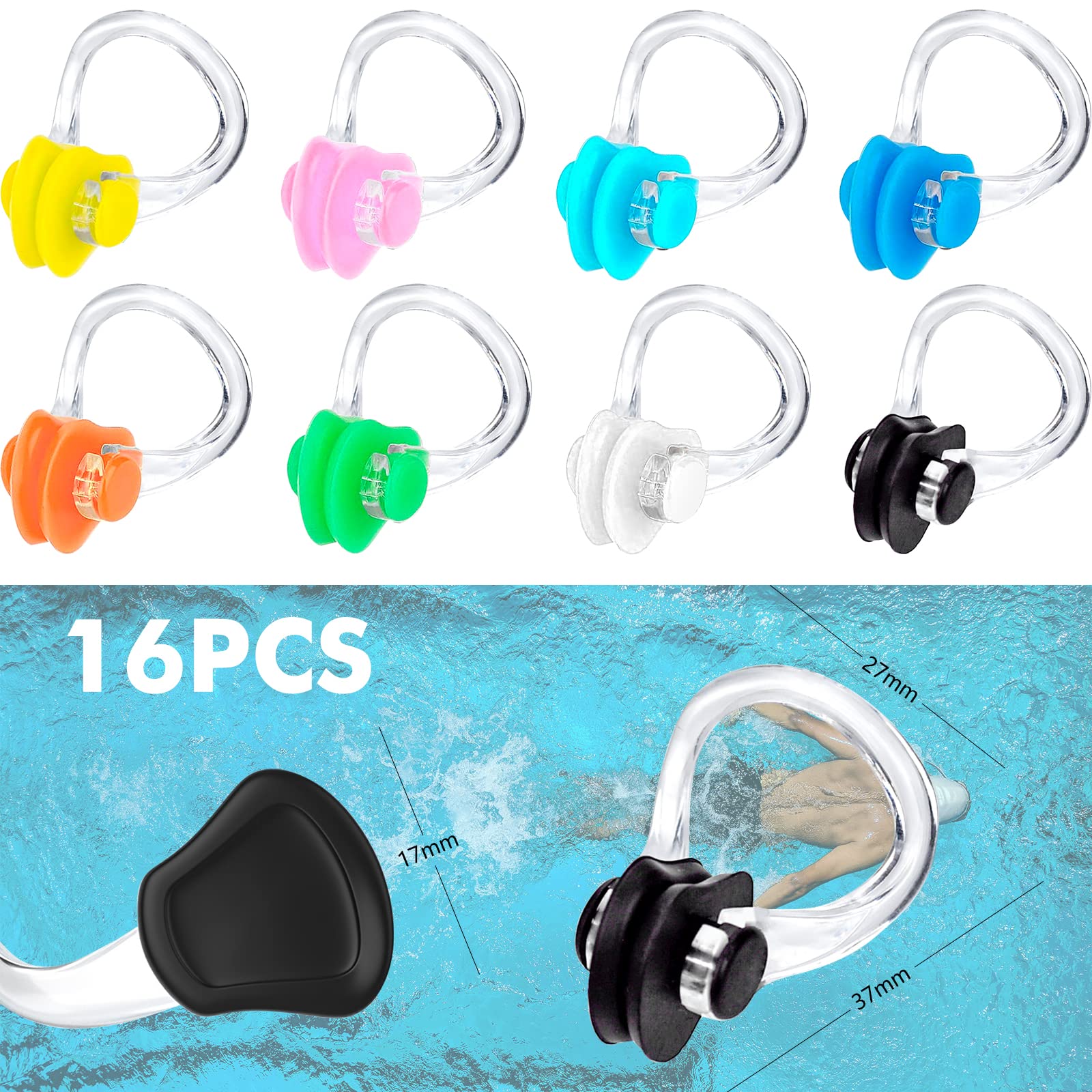 LUCKYKODOR Pack of 16 Waterproof Nose