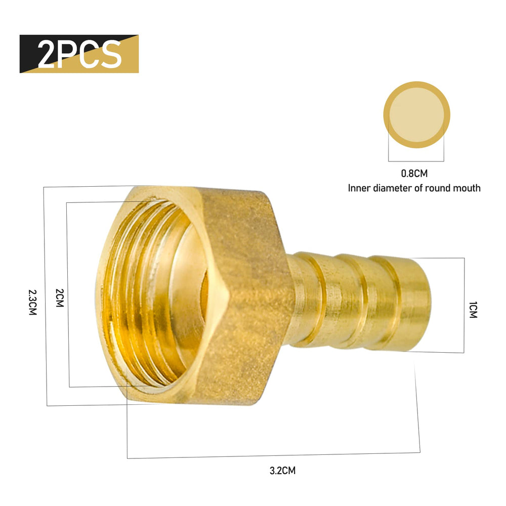 LUCKYKODOR Hose Nozzle 10 mm Brass Hose Nozzle