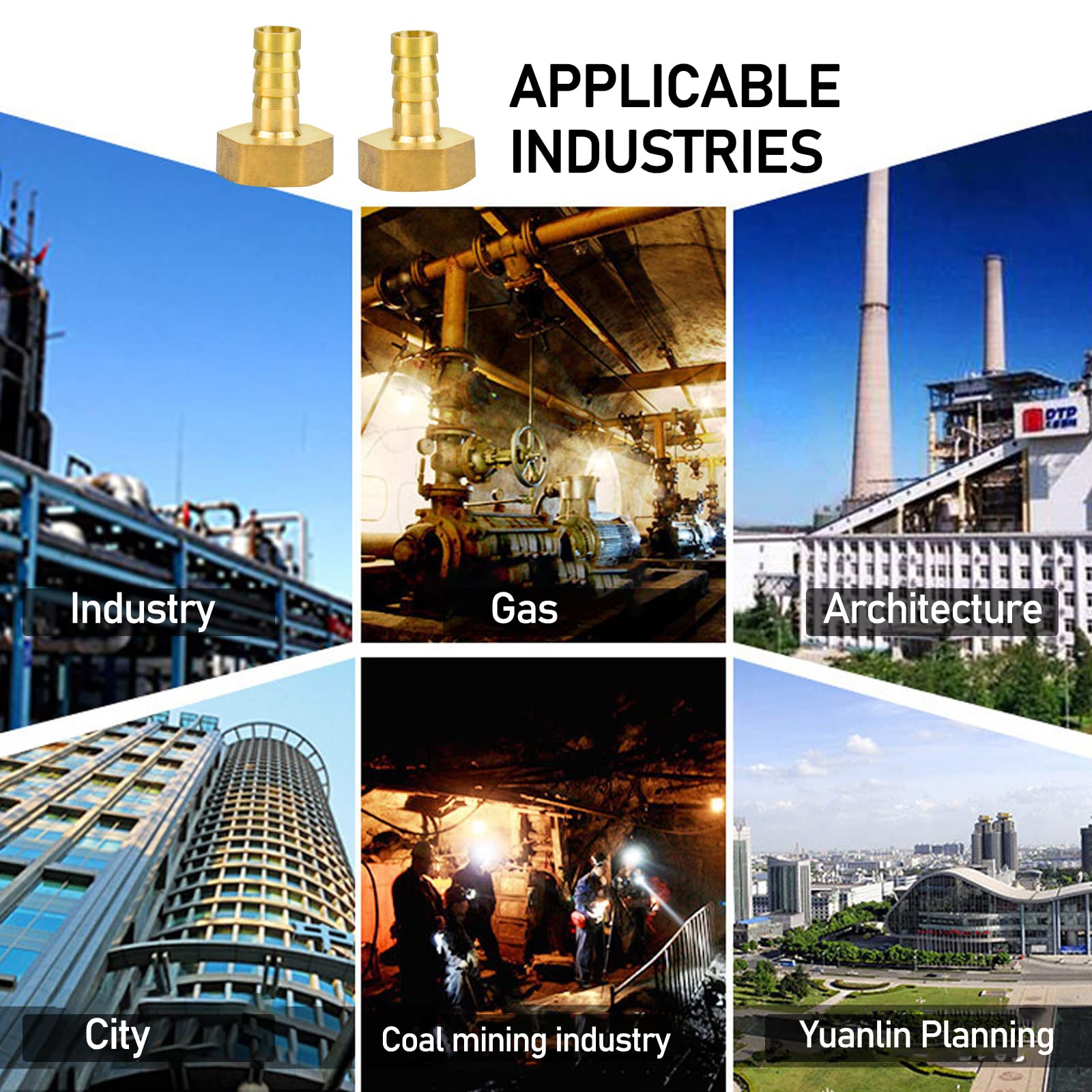 LUCKYKODOR Hose Nozzle 10 mm Brass Hose Nozzle