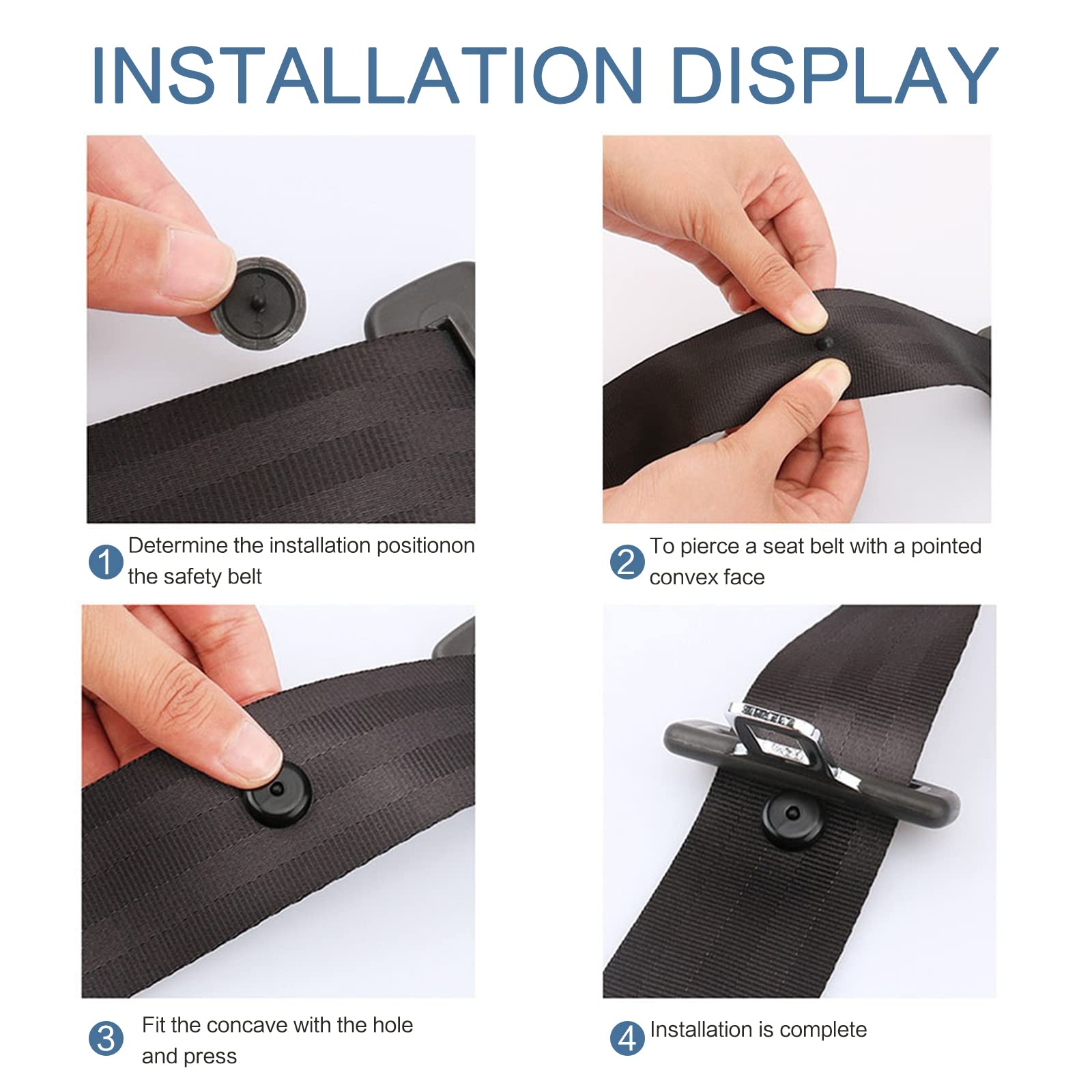 LUCKYKODOR 10 Pairs Seat Belt Button